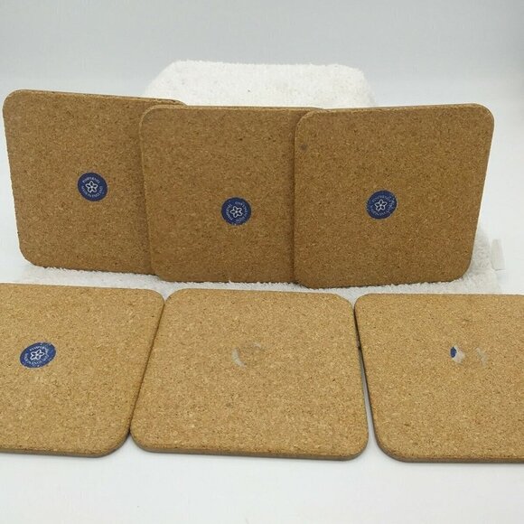 Pimpernel St. Lucia Coasters - Set of 6 -Cork Backing - Artwork - Beach Tropical - Picture 3 of 15